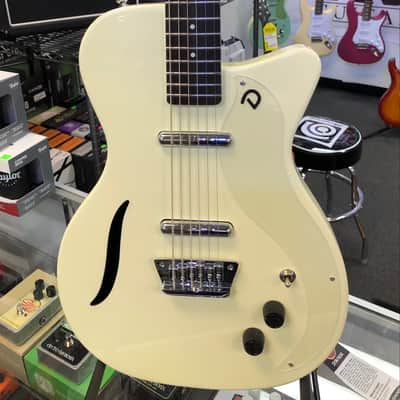 Danelectro Vintage Baritone Electric Guitar, Vintage White image 2