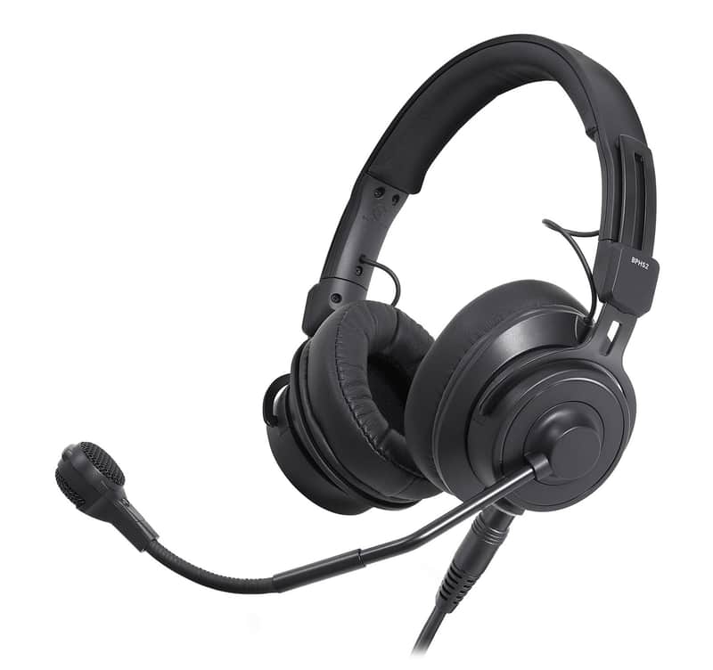 Audio Technica BPHS2a-XF4 Broadcast Stereo Headset Terminated in 4-Pin XLRF image 1