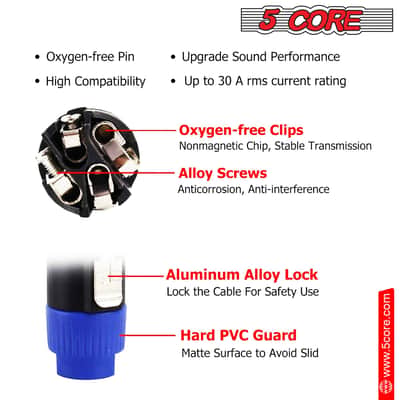 5Core Speakon Adapter High Quality Audio Jack Male Audio Pin Speaker Adapter Connector image 2