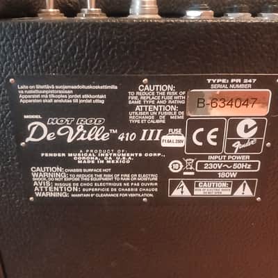 Fender Hot Rod Deville III 410 Guitar Amplifier 2000s image 9