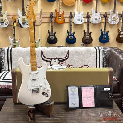 2023 Fender Custom Shop Vintage Custom 1955 Hardtail Stratocaster Time Capsule Package Aged White Blonde 7.30 lbs image 6