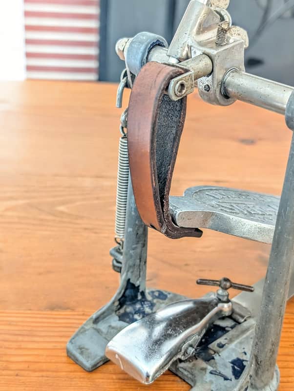 New Reproduction Leather Strap for Ludwig Reversible Speed Master No. 205 Bass Drum Pedal 2026 - Brown image 1