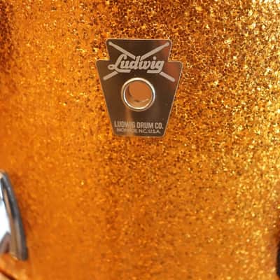 Ludwig USA 4pc Drum Kit Set 6 Ply Maple 12/14/16/22" Gold Sparkle image 17