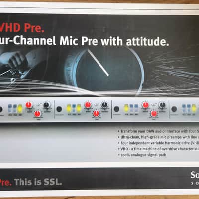 Solid State Logic XLogic Alpha VHD Pre 4-Channel Microphone Preamp 2007 - 2020 - Silver image 1
