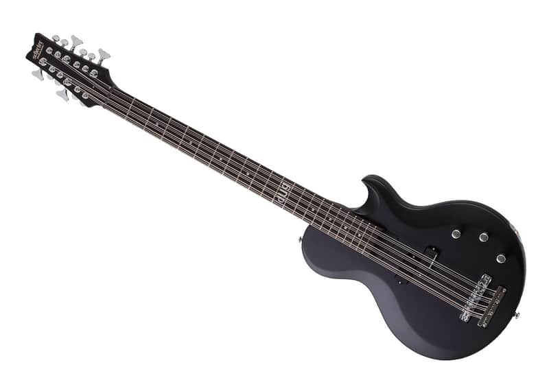 Schecter dUg Pinnick DP-12 Left Hand Solid Body Bass Guitar Ebony/Satin Black - 460 - Used image 1