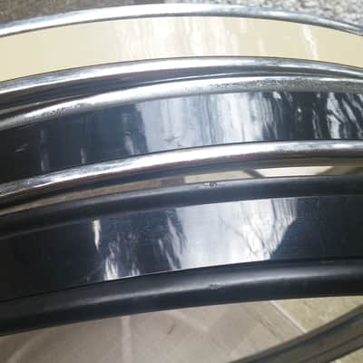 Pearl 22" Bass Drum Hoop Metal / Chrome / Black / White Inlay PARTS 3 Different image 3