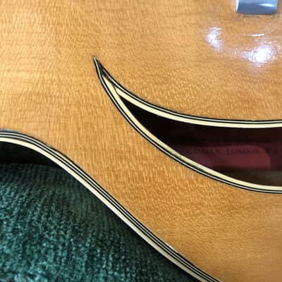 Rare 1959 Grimshaw SS semi electric guitar, blonde, fitted Bigsby,  short scale neck, dog ear P90's image 7
