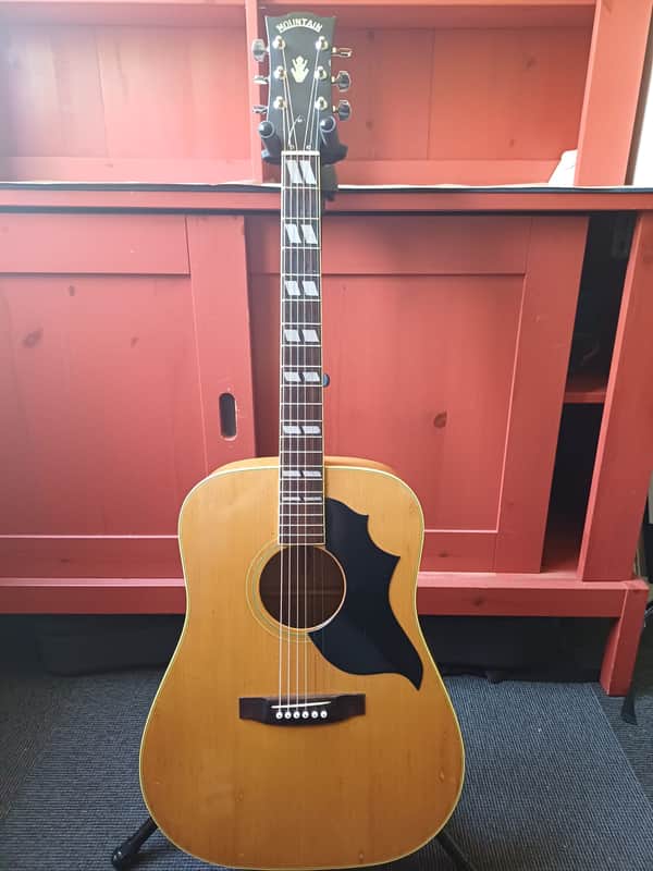 Mountain W-350 70s Very Rare! Japan Gibson Country Western style Amazing tiger strike back, Japan vintage case - Very Good