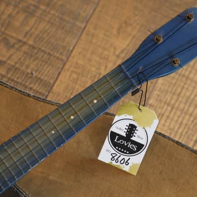 1930's Gretsch G9101 Camp Ukulele Blue Burst + Cool Vintage Case image 7