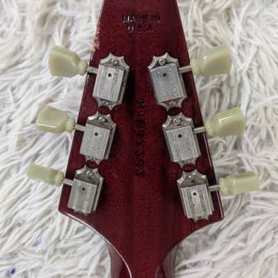 2001 Gibson Flying V Electric Guitar in Gloss Cherry Red with Hardshell Case image 8