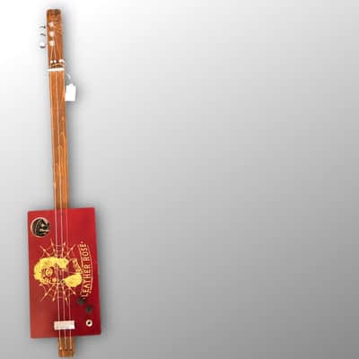 Leather Rose 3-String Slide Acoustic/Electric Guitar image 2