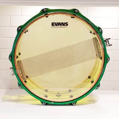Udrum  Ambrosia Maple/Acrylic Hybrid Snare 2021 Maple/Fluorescent Green image 3