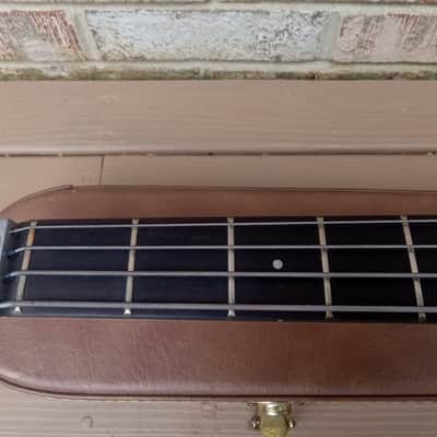 Vintage 1980's Hondo Alien Headless Aluminum Neck Bass Guitar w/ Original Hardshell Case! image 6