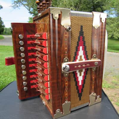 Bon Cajun Cajun accordion - Curly Walnut image 2