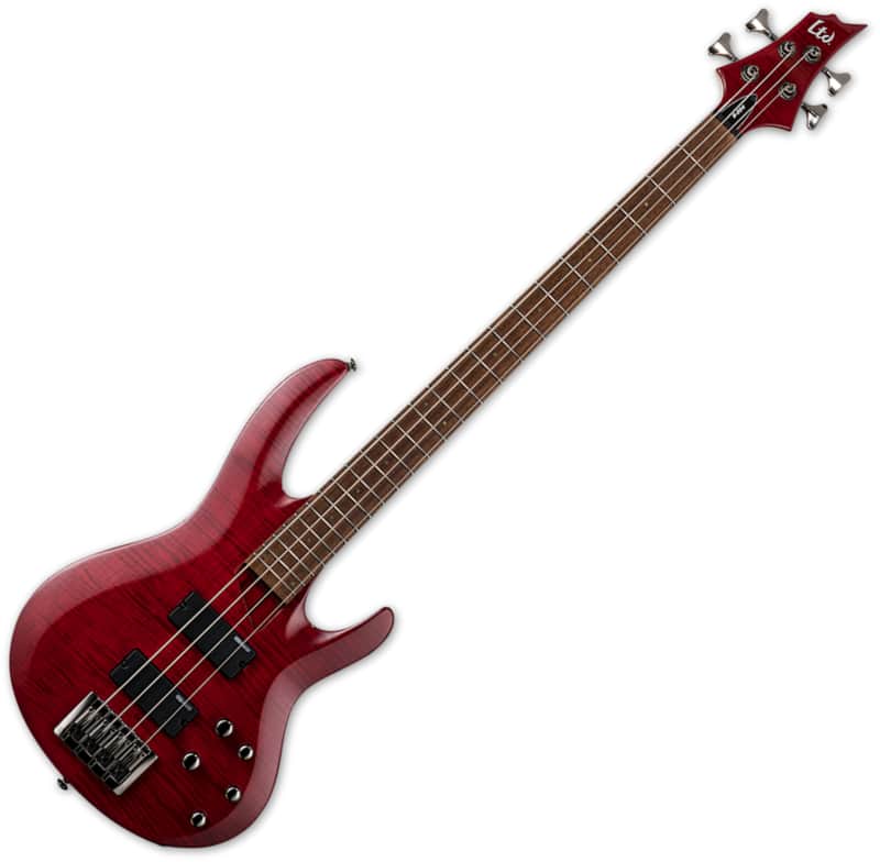 ESP LTD B-204FM 4-String Flamed Maple Top Bass See-Thru Red 2018 image 1