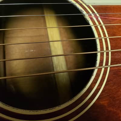 1969 Silvertone Model 1210 Big Stella Redburst Pro Setup New Strings Soft Case image 15
