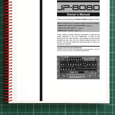 Roland JP-8080 — Owners Manual User Guide Instructions — 218 Pages — USA Made