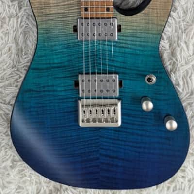 Schecter 3937 C-1 Standard Plus Double Cutaway Electric Guitar, Blue Fade image 1