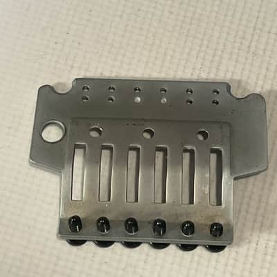 2000's Japan Jackson Licensed JT-580LP Floyd Rose Tremolo Bridge Brushed Chrome Base Plate image 9