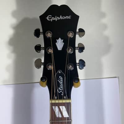 Epiphone Hummingbird Acoustic Guitar | Ebony Finish | In-House Adjusted image 2