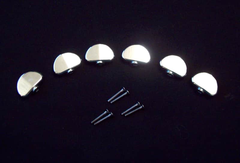 Genuine Grover chrome kidney tuning machine buttons. Full size. FREE shipping! image 1
