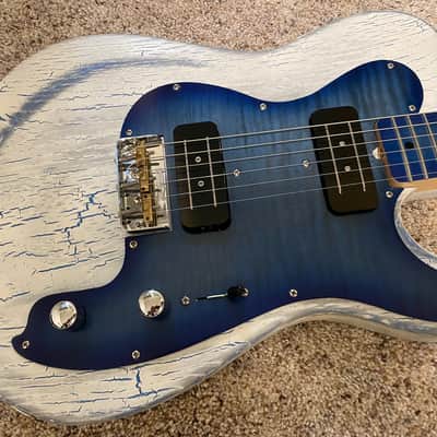 One of a Kind Nikita Kintia Soapbar / P90 T-Style Wild Blue Telecaster image 1