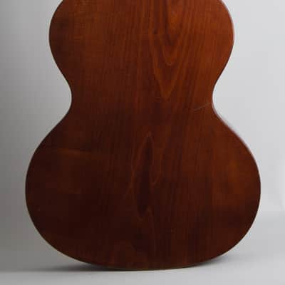 Unlabelled  13 Course Schrammel Contra Harp Guitar, c. 1950's - natural top, mahogany stained back and sides, gig bag case. image 4