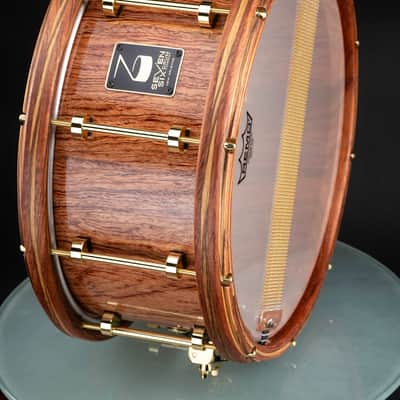 Seven Six Drum Company 7x14 Bubinga Art #3 Custom Snare Drum image 8