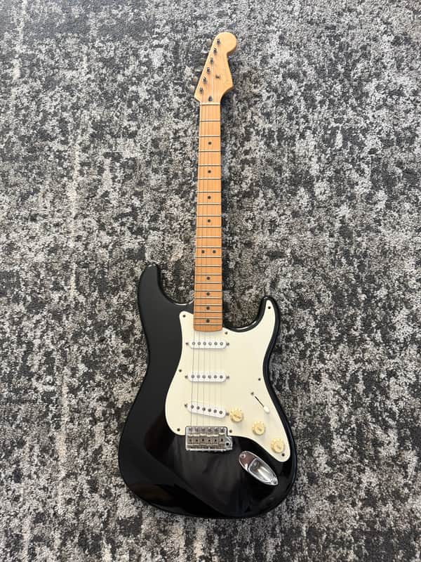 Fender Jimmie Vaughan Tex Mex Stratocaster 1996 Vintage MIM Black Strat Guitar