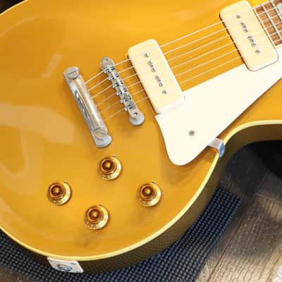 1998 Gibson Custom Shop 1956 Historic Reissue Les Paul Electric Guitar All Gold + OHSC image 6