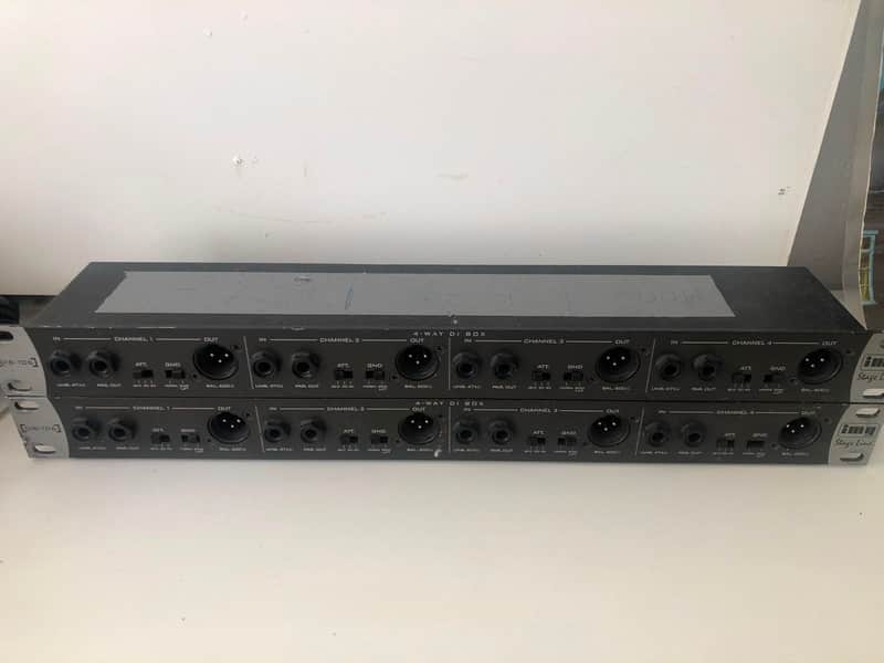 IMG Stageline DIB-106 Passive DI-Box, 4-Channel - black image 1