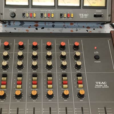 TEAC Model 2A mixing console + TEAC MB-20 bridge with VU meters (Tascam) image 4