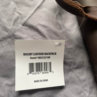 Bigsby branded Leather Backpack ruck sack bag Limited Edition image 6