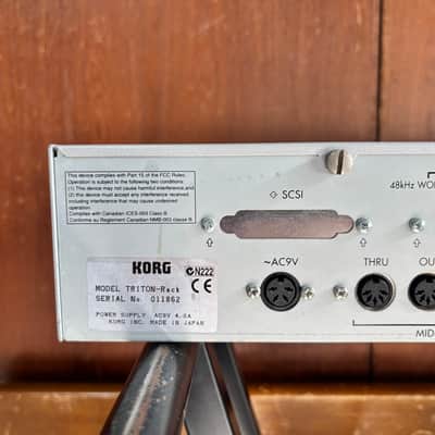 Korg Triton Rack Synthesizer/Sampler Workstation Ver 1.1.1 w/ power supply full simm image 8