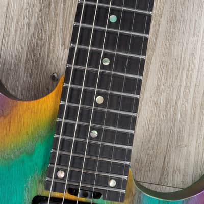 ESP USA M-II HT Hardtail Guitar, Seymour Duncan Sentient & Pegasus, Open Grain Ash Blueberry image 4
