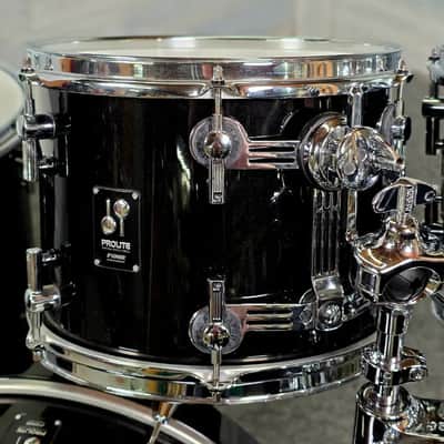 Used Sonor Prolite 5pc Drum Set Piano Black Lacquer - Very Good image 3