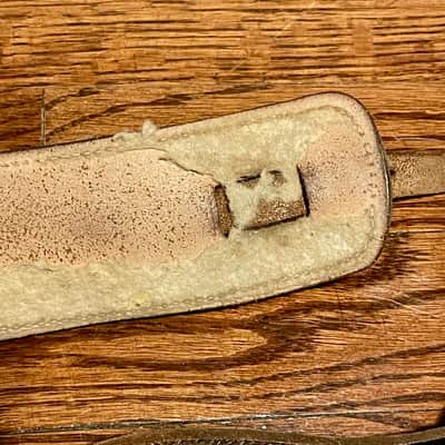 Vintage Fender Black Leather Guitar Strap Circa 1950's 1960's Strat-Tele Pre CBS image 14