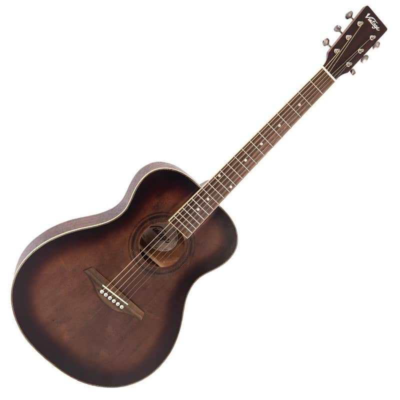 Vintage Vintage V300 Folk Guitar Outfit ~ Antiqued