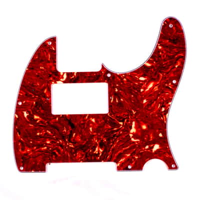Custom guitar Pickguard For Tele Humbucker Cut-out style ,4ply Red Tortoise