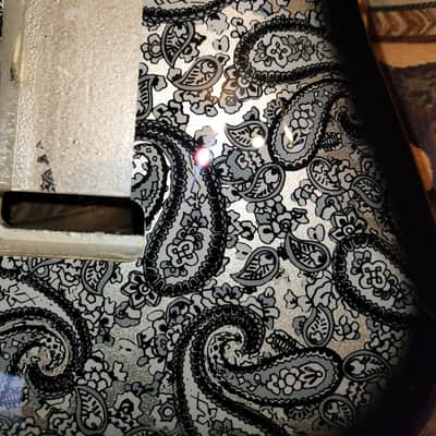 Stratocaster Style Black Paisley Guitar Body New image 8