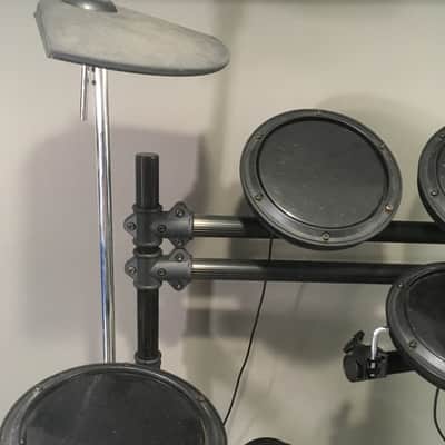 7-Piece Full Electronic Drum Kit Model E-ED001 2010 Black Rack + Cymbals Pedals Cables AC Adapter + Bonus Drum Stool image 9