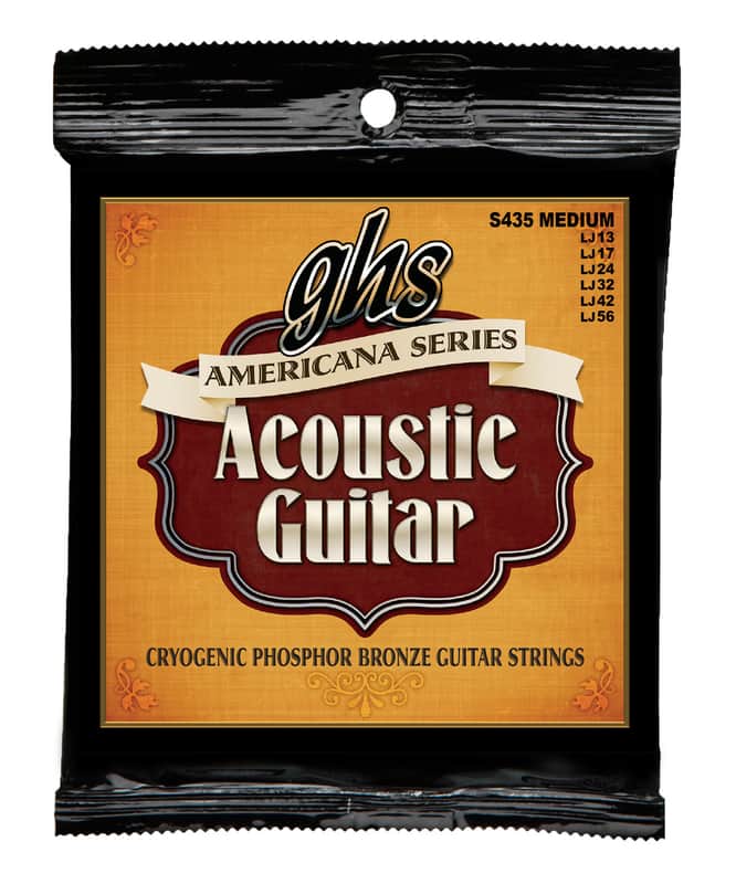GHS S435 Americana Cryogenic Phosphor Bronze Acoustic Guitar Strings gauge 13-56 image 1