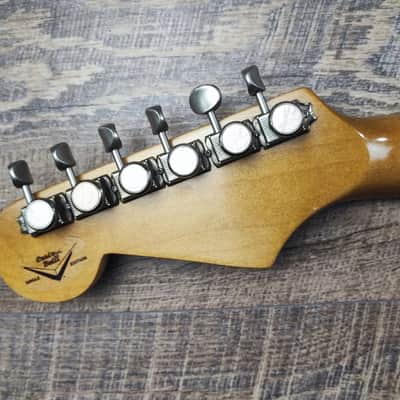 MyDream Partcaster Custom Built - Relic Sonic Blue with Matching Headstock JM635 image 7