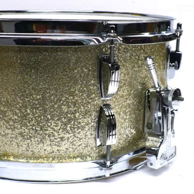 Ludwig Model 902PC 6 1/2" x 14" Symphonic Snare Drum / Sparkling Silver Pearl 1967 image 10