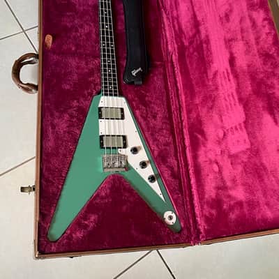 Gibson Flying V '58 Reissue Bass 1999 - the only Inverness Green of 4 ever produced in 1999 as rare as it gets ! image 12