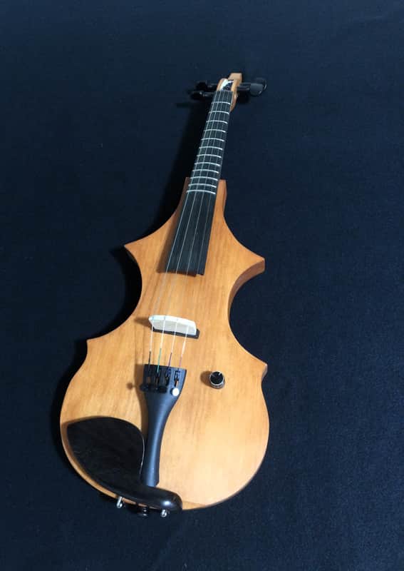 4/4 Violin + leigh + handmade+fretted+electric / semi acoustic. image 1