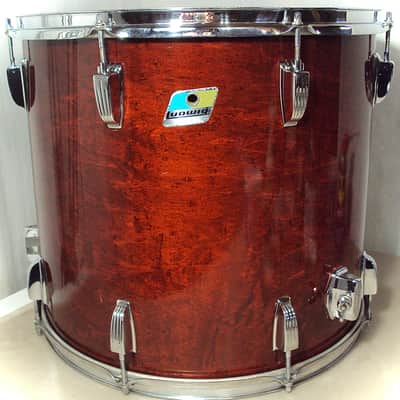 Ludwig 18" x 16" Power Factory Floor Tom Natural Red Mahogany image 2