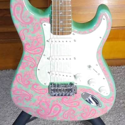 2006 Wilkins WRTS Pre-Production S-Style Electric Guitar  Pink Paisley ! image 3