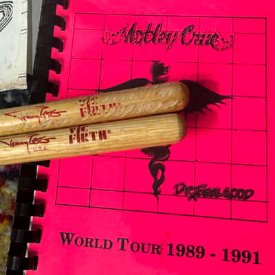 Tommy Lee's Motley Crue "Girls, Girls, Girls" Tour Pearl Free Floating Snare Drum. SIGNED! image 15