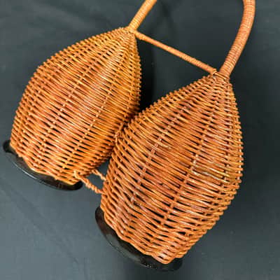 Toca Double Caxixi, LARGE, Rattan, Dual Pod with Hard Bottoms - NEW image 10